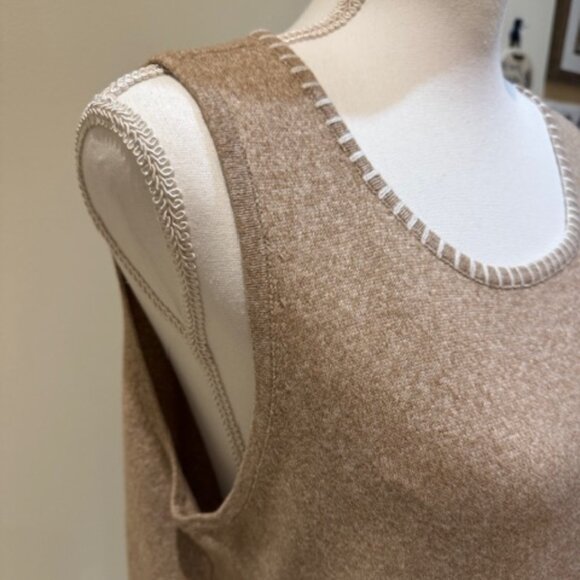 Vince Camuto Tan Sweater Tank Size L - Picture 4 of 8